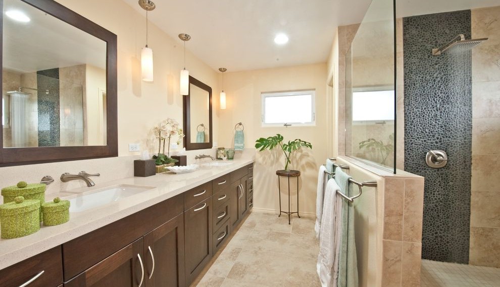 Moen Bathroom Faucet Repair Transitional Bathroom with Master Bath