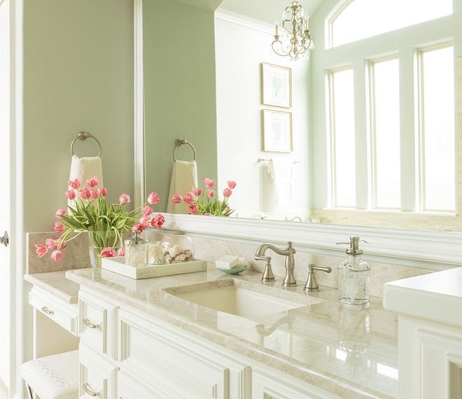 Moen Faucets Traditional Bathroom with Vanity