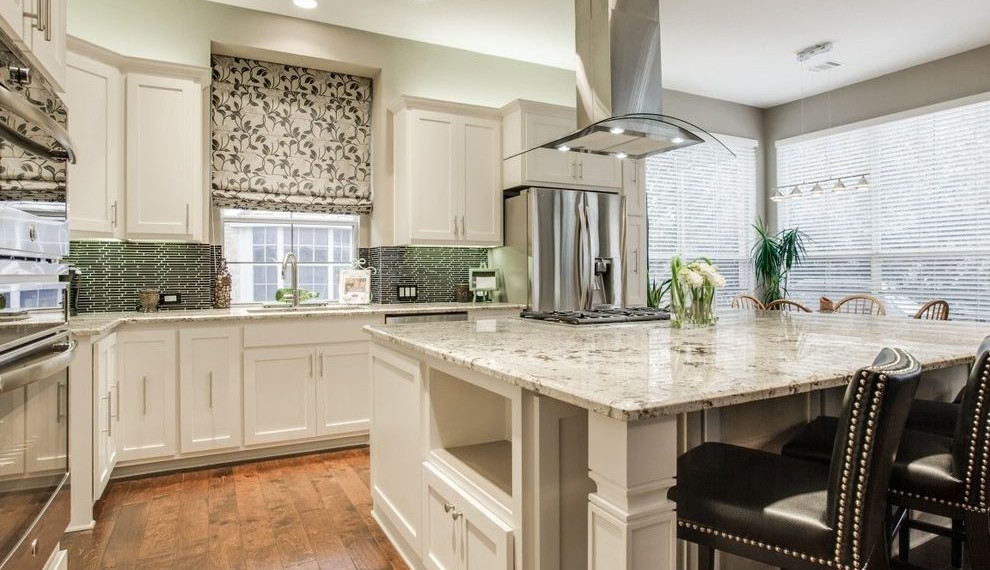 Moen Faucets Transitional Kitchen with Barstool