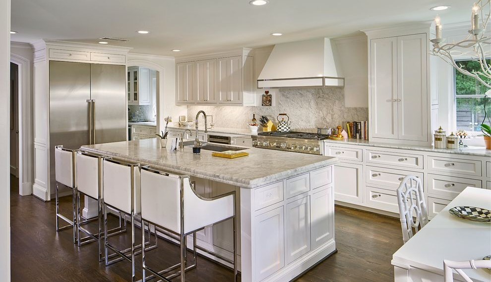 Moen Faucets Transitional Kitchen with Island