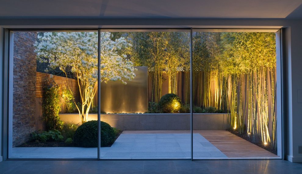 Most Energy Efficient Space Heater Asian Landscape with Stone Flooring