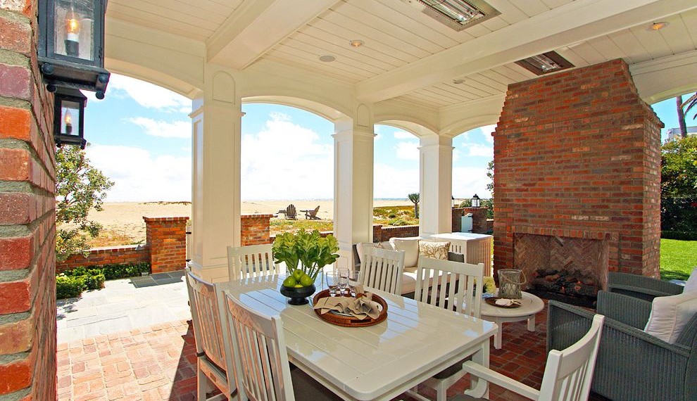 Most Energy Efficient Space Heater Traditional Patio with Outdoor Room