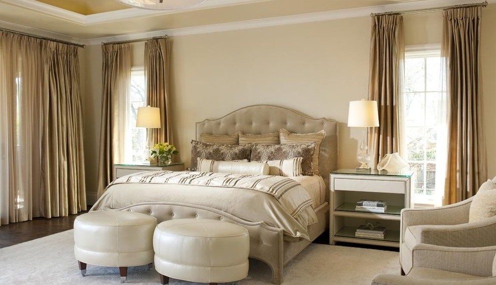 Most Energy Efficient Space Heater Transitional Bedroom with Indirect Lighting