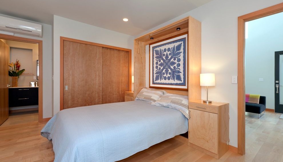 Murphy Bed Kit Contemporary Bedroom with Contemorary
