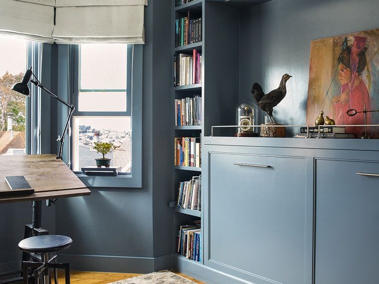 Murphy Bed Kit Transitional Home Office with Study