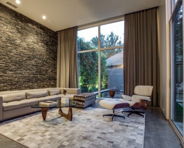 Nest Smoke Alarm Modern Living Room with Sleek