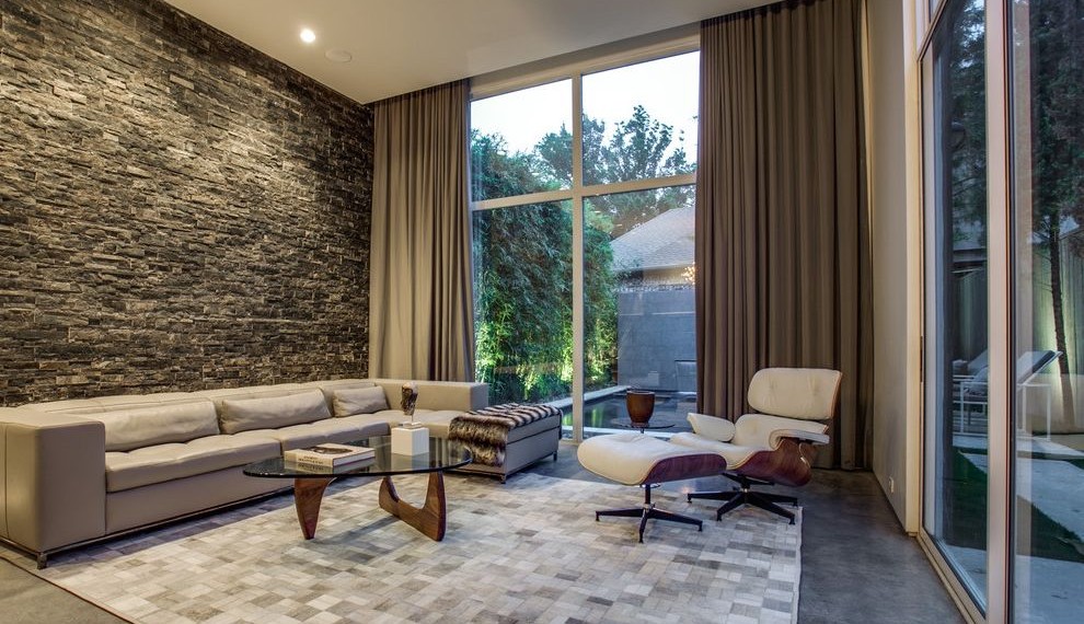 Nest Smoke Alarm Modern Living Room with Sleek