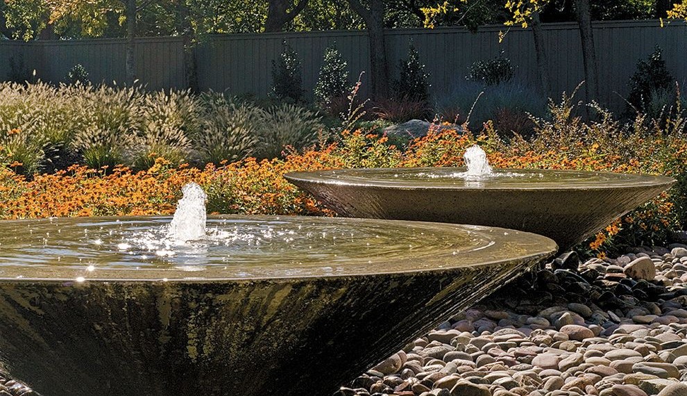 Nikken Water Filter Contemporary Landscape with Planters