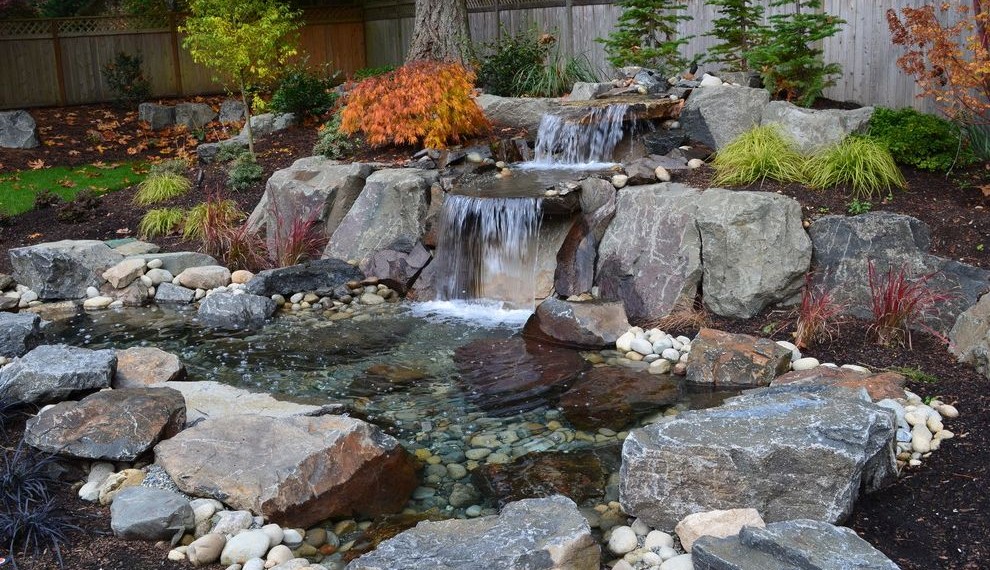Nikken Water Filter Traditional Landscape with Mulch