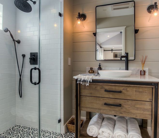 Nordictrack X11i Transitional Bathroom with Tilt Mirror