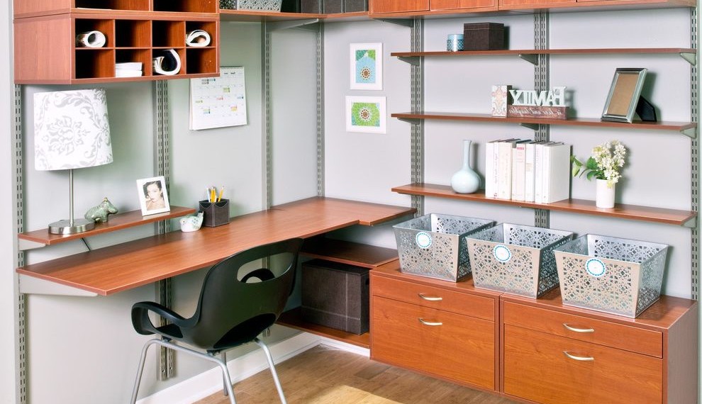 Office Organization Contemporary Home Office with Storage Systems