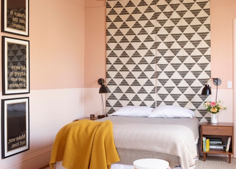 Painting Cornhole Boards Eclectic Bedroom with Hanging Tapestry