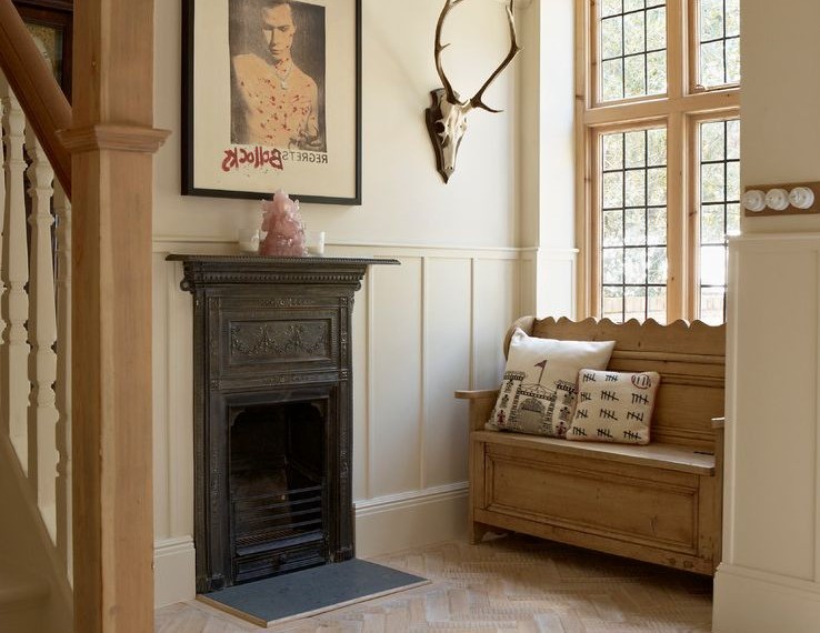 Parkay Floors Contemporary Entry with Wall Art
