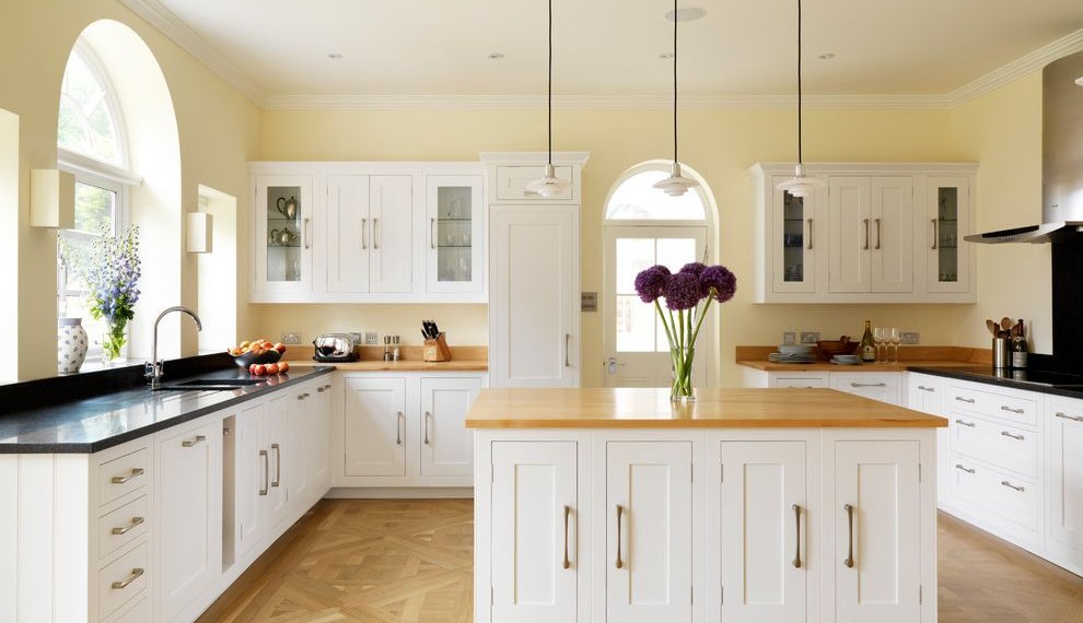 Parkay Floors Traditional Kitchen with Recessed Lighting