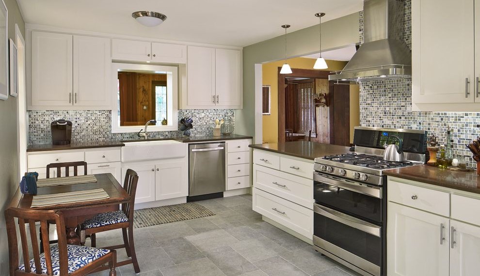 Pegasus Medicine Cabinet Transitional Kitchen with Kitchen Gray Floor