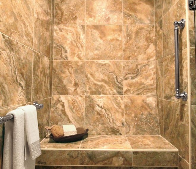 Programmable Thermostats Transitional Bathroom with Handicapped Accessible