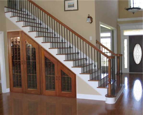 Quickset Locks Traditional Staircase with Cabinet