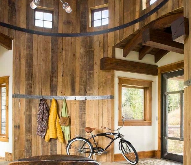Reclaimed Wood Dresser Rustic Entry with Reclaimed Wood