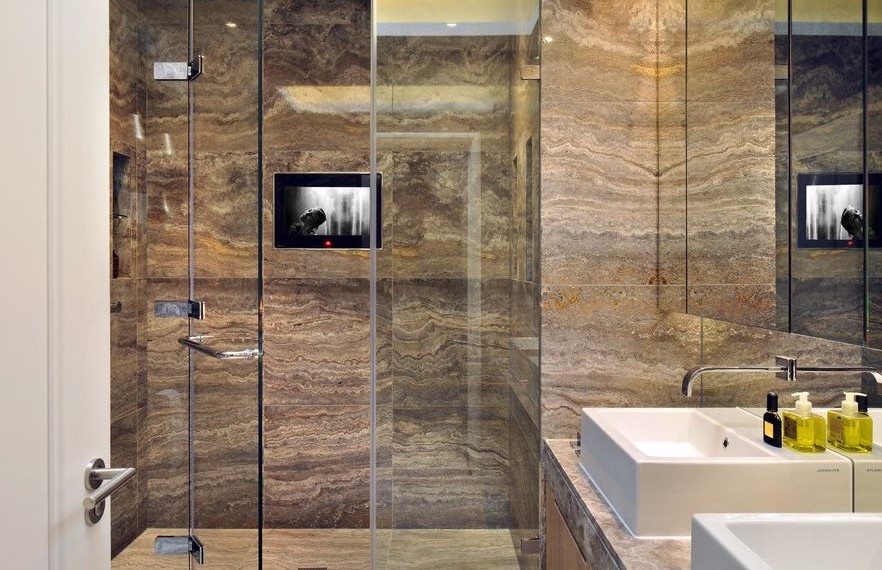 Remove Silicone Caulk Contemporary Bathroom with Recessed Lights
