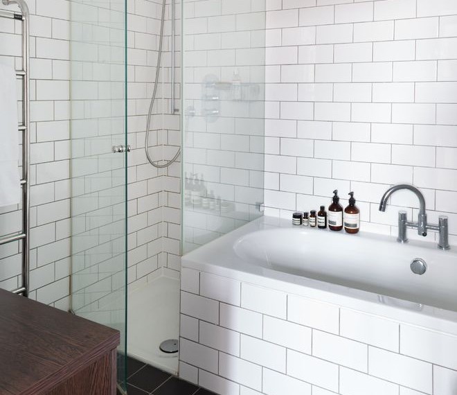 Remove Silicone Caulk Scandinavian Bathroom with Bridge Tub Filler