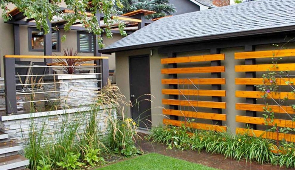 Replace Garage Door Opener Modern Exterior with Stucco
