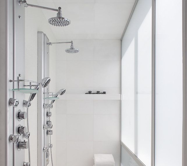 Retrofit Shower System Modern Bathroom with Seat