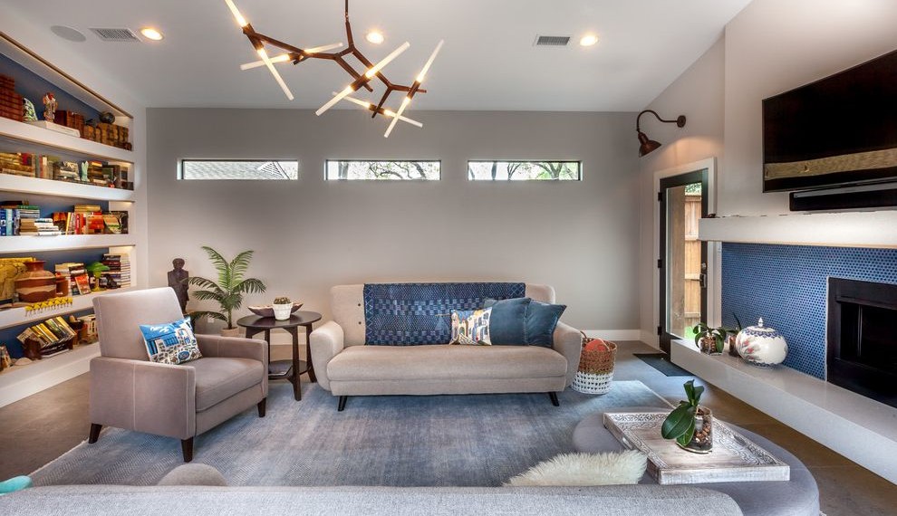 Ridge Vent Installation Contemporary Family Room with Renovation