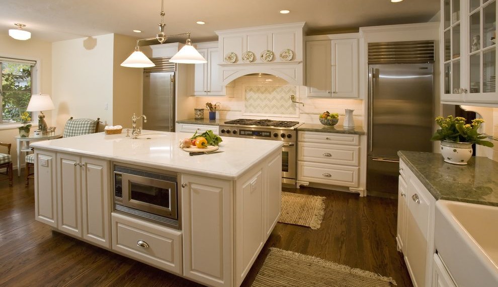 Ridge Vent Installation Traditional Kitchen with Tile Backsplash