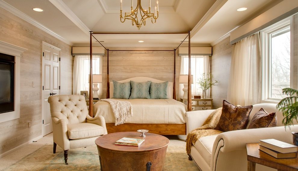 Rustic King Bed Frame Rustic Bedroom with Oushak Rug
