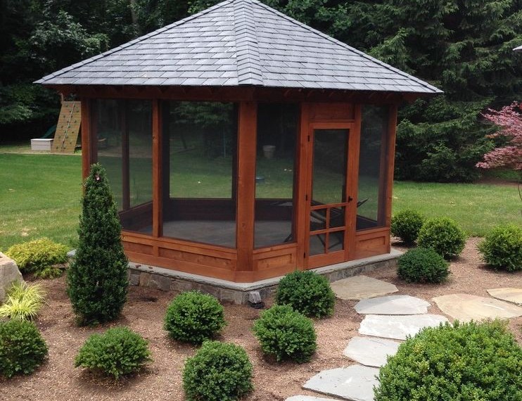 Screened in Gazebo Contemporary Patio with Screened Patio