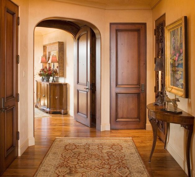 Self Closing Door Hinges Mediterranean Entry with Demilune