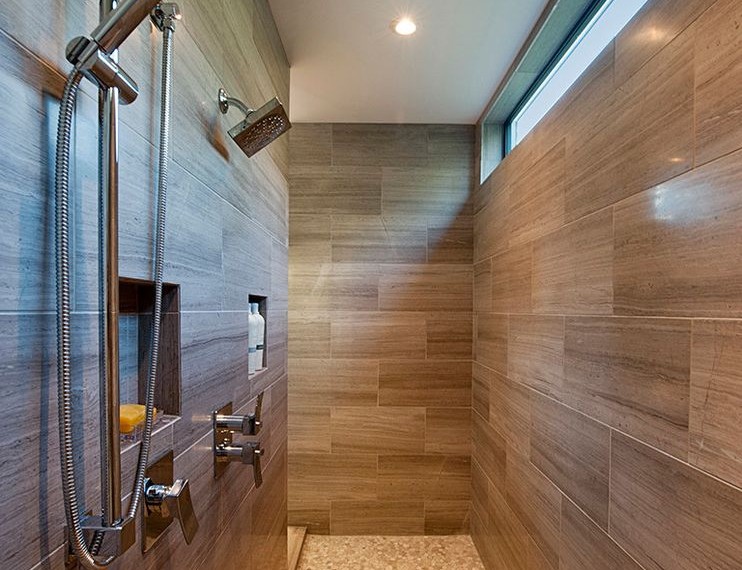 Shower Head with Hose Contemporary Bathroom with Master Bathroom