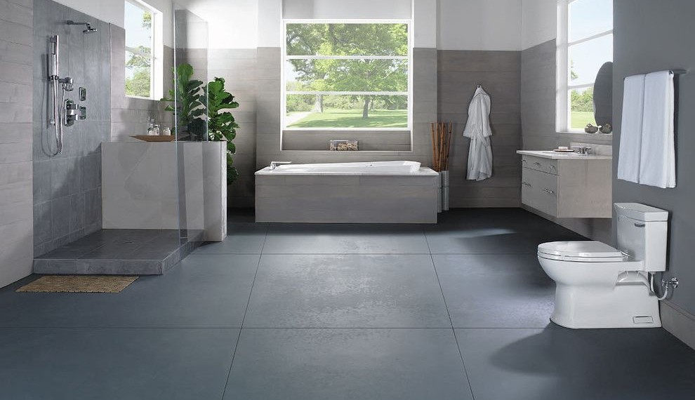 Shower Tub Inserts Modern Bathroom with Toilet