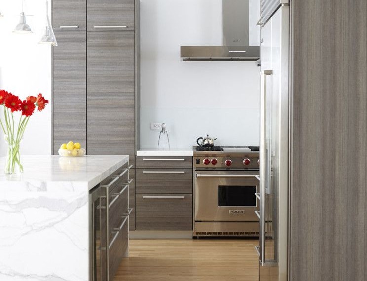 Stainless Steel Gas Range Contemporary Kitchen with Stainless Steel Range