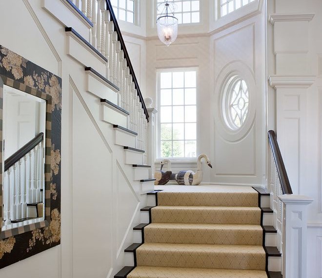 Stair Runner Carpet Beach Style Staircase with Natural Lighting