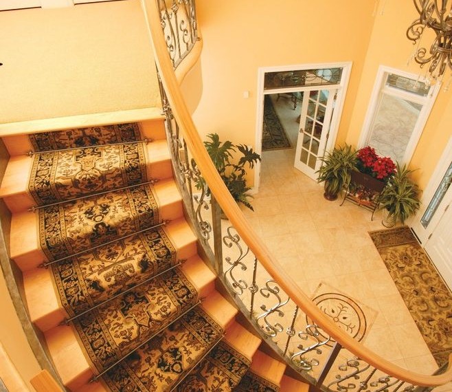 Stair Runner Carpet Traditional Staircase with Entrance