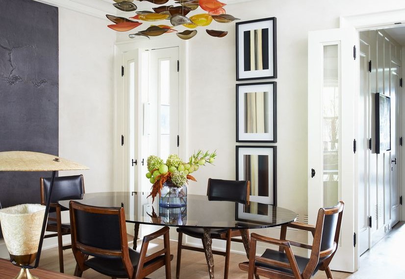 Steampunk Dining Table Contemporary Dining Room with Light Over Dining Table