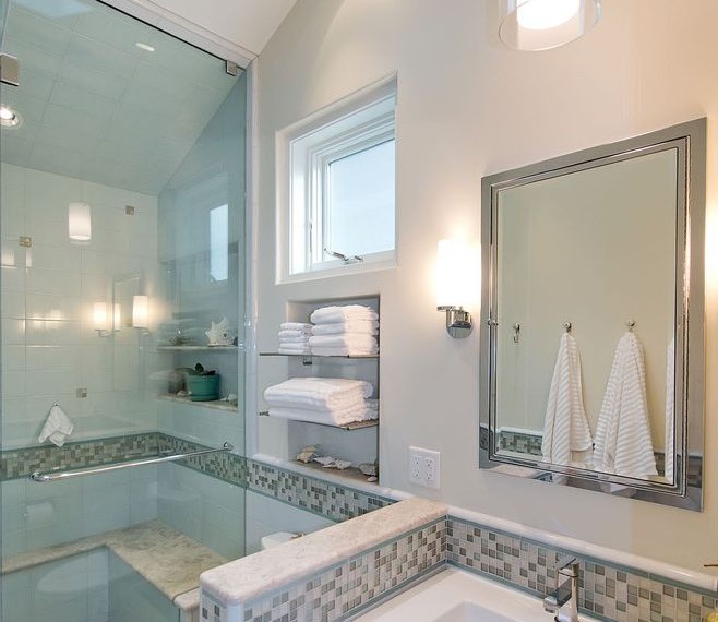 Stripping Towels Contemporary Bathroom with Porcelanosa