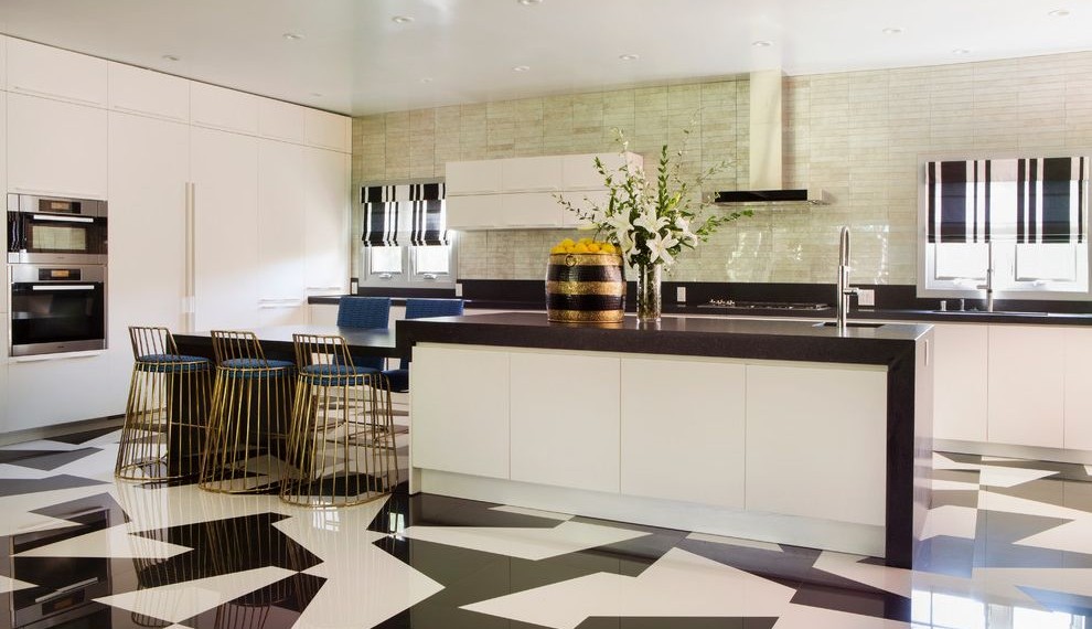 Subway Tile Patterns Contemporary Kitchen with Hancock Park