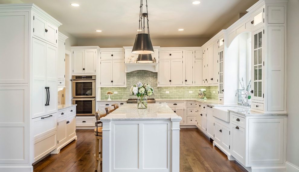 Subway Tile Patterns Traditional Kitchen with Subway Tile Kitchen Wall