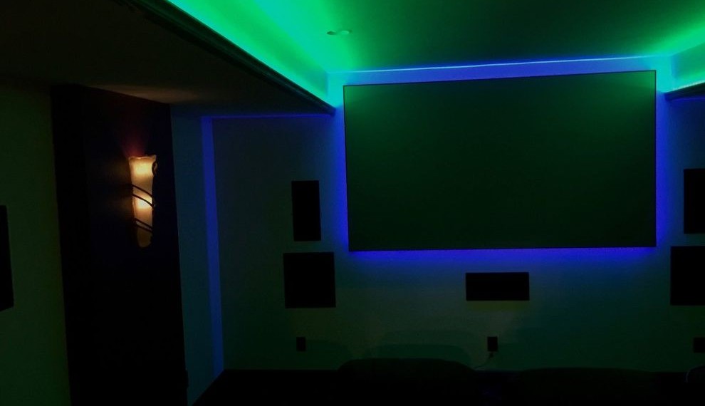 Swann Security System Installation Transitional Home Theater with Security Camera Installation