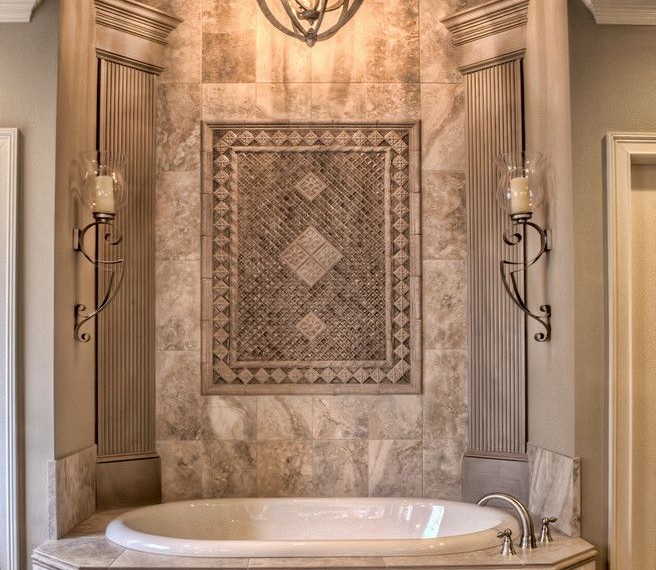 Tile Medallions Traditional Bathroom with Specialty Tile Products