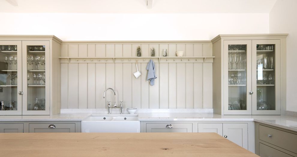 Tongue and Groove Decking Farmhouse Kitchen with Panelling