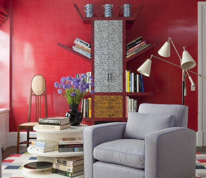 Tree Stump Side Table Modern Family Room with Crown Molding