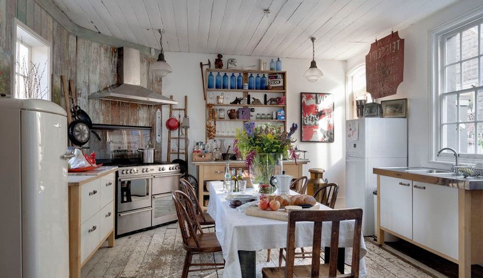 Tri Fuel Generator Shabby Chic Style Kitchen with Shelving