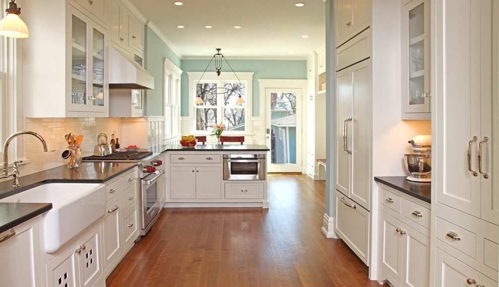 Tri Fuel Generator Traditional Kitchen with Riftsawn