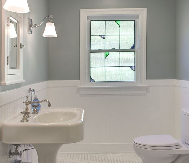 Tub Reglazing Craftsman Bathroom with Refinished Tub