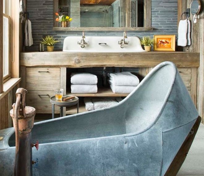 Unclog Bathtub Drain Rustic Bathroom with Industrial Wall Light