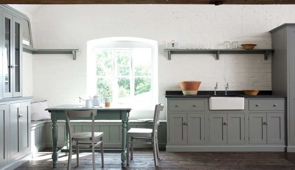 Unclog Kitchen Sink Farmhouse Kitchen with Grey Kitchen Cabinets