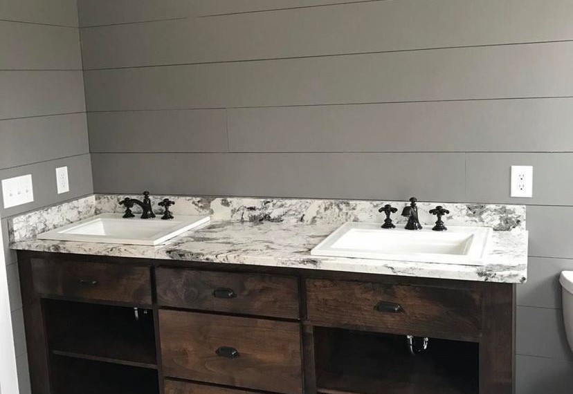 Vertical Bathroom Lights Farmhouse Bathroom with Bathroom Tile